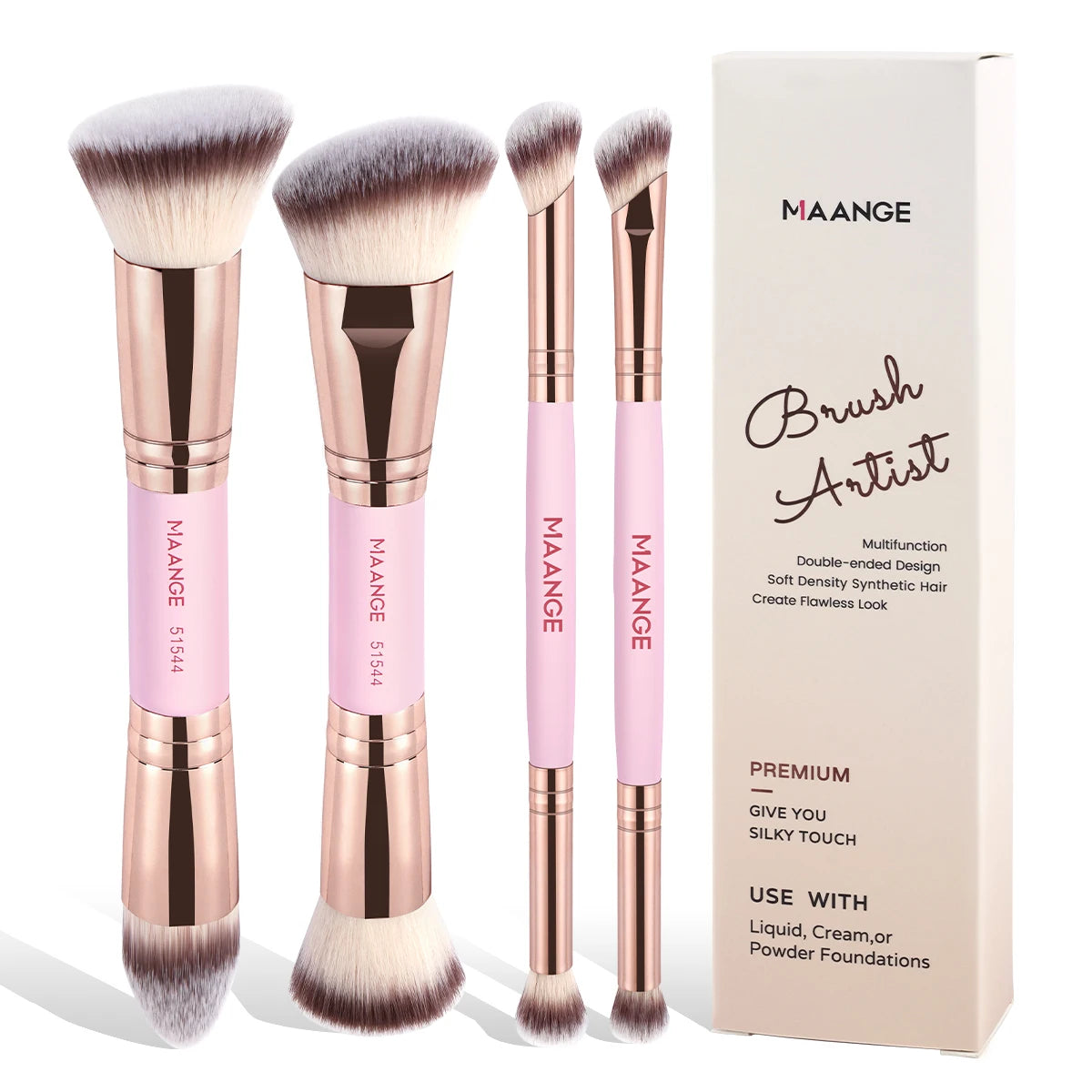 Essential 4-Piece Makeup Brush Set