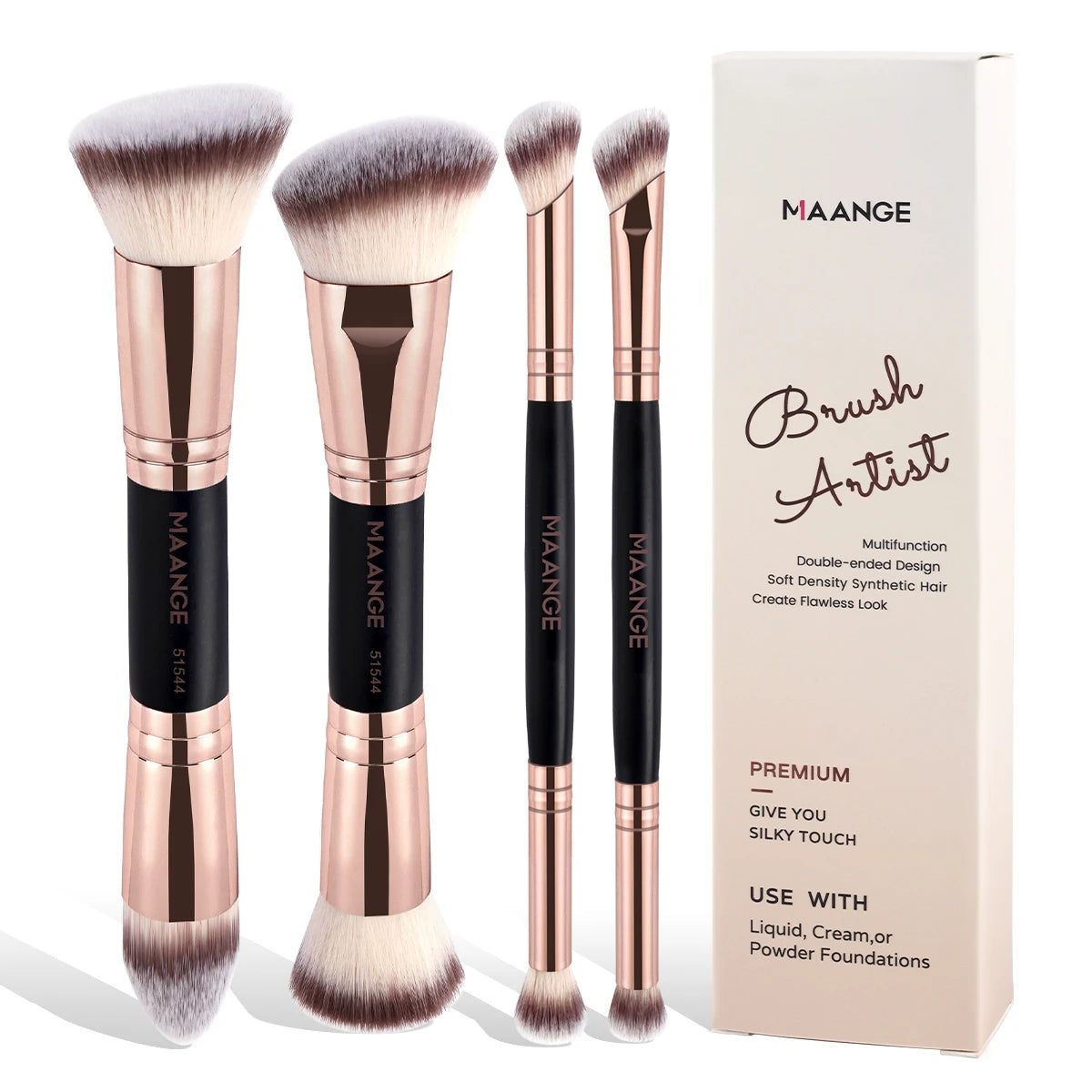Essential 4-Piece Makeup Brush Set