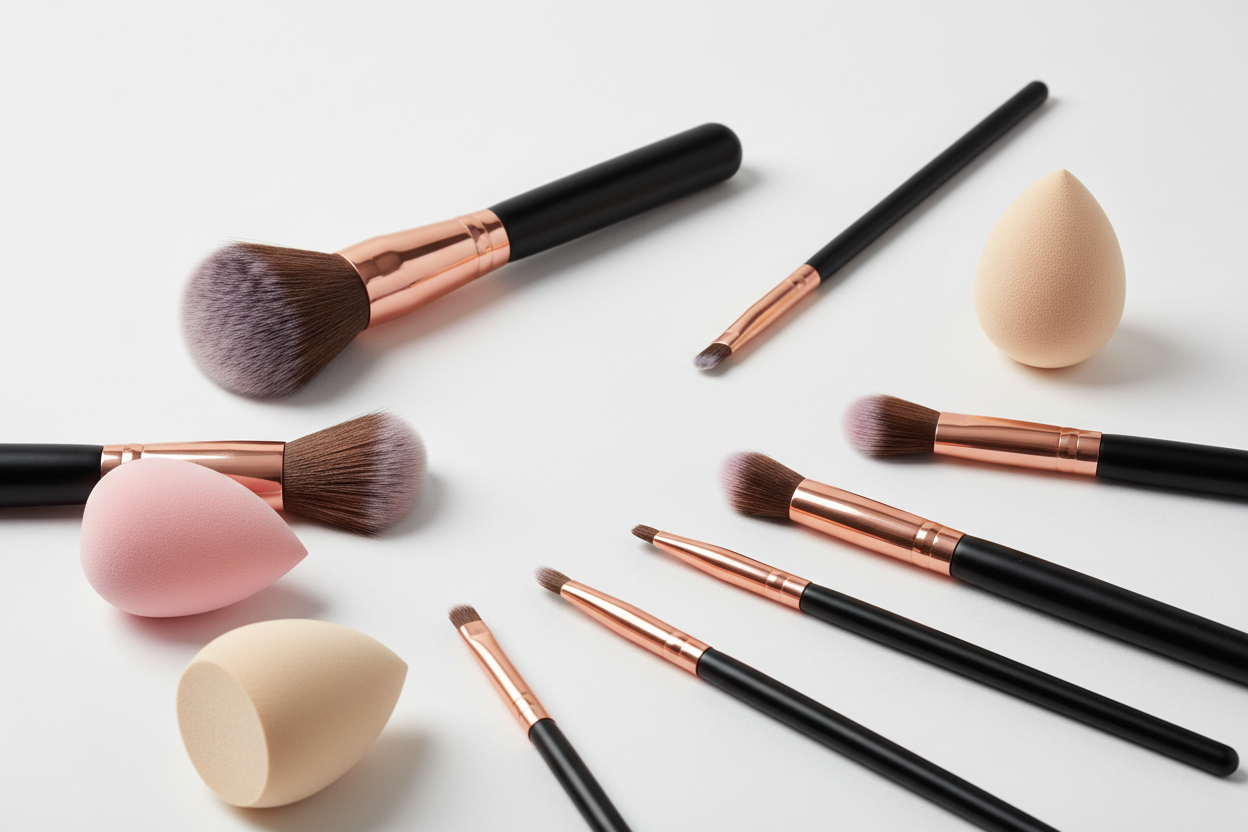 Professional makeup brushes & sponge